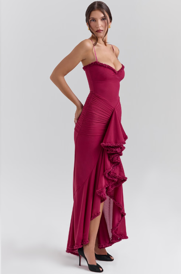 Giavanna | Women's Lace Ruched Dress with Elegant Design and Versatile Fit