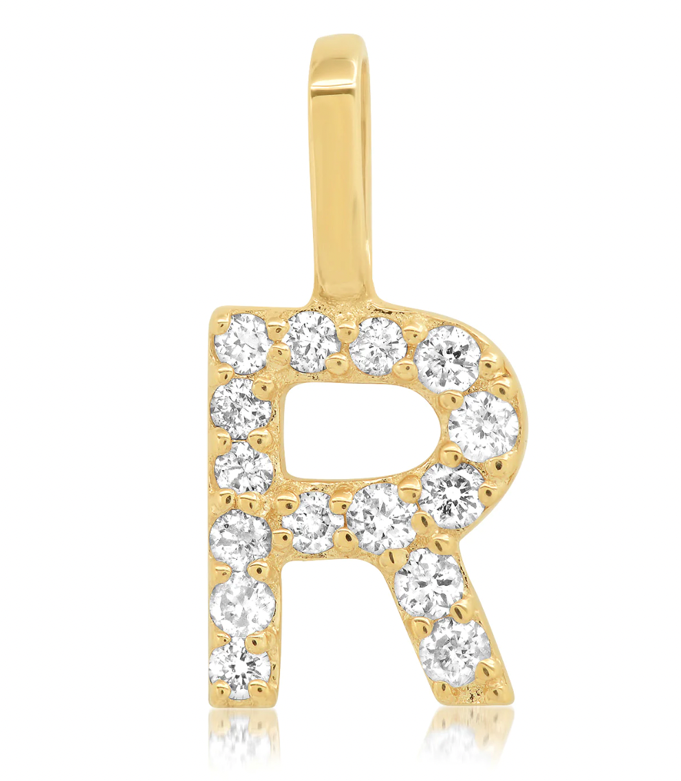 14k Diamond Pav¨¦ Monogram Pendant