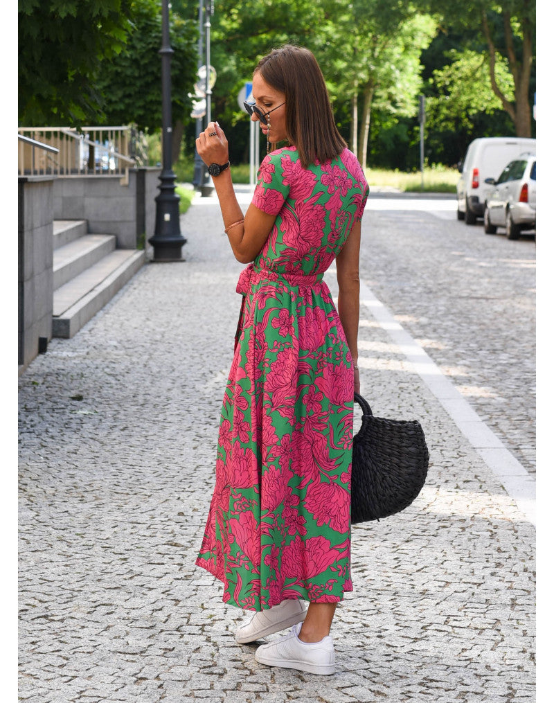 Arielle | Women's Floral Dress with Short Sleeves and Relaxed Fit