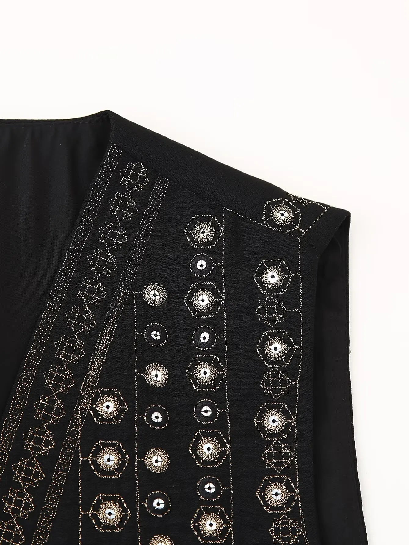 Celestia | Bohemian Sequin-Patterned Vest