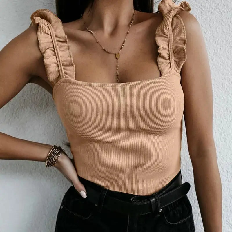 Elodie | Ruffled Summer Top with Lightweight Fabric