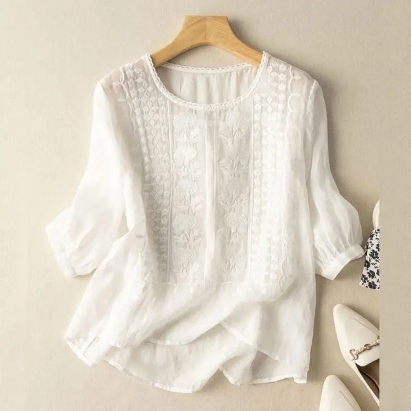 Annelise | Relaxed Blouse with Floral Print and Lightweight Fabric