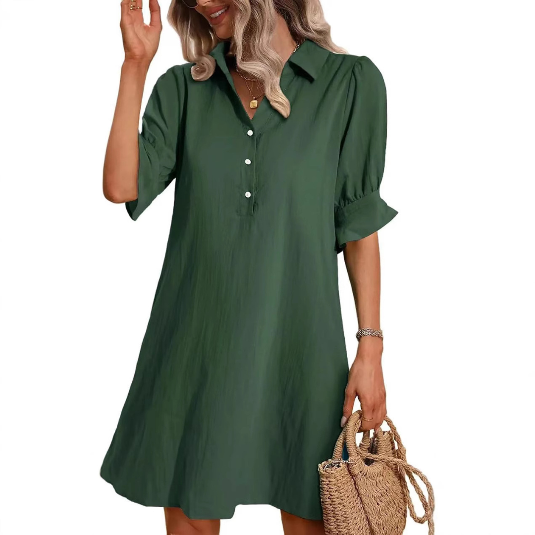 Briar | Women's Midi Dress with Side Slit and Fitted Design