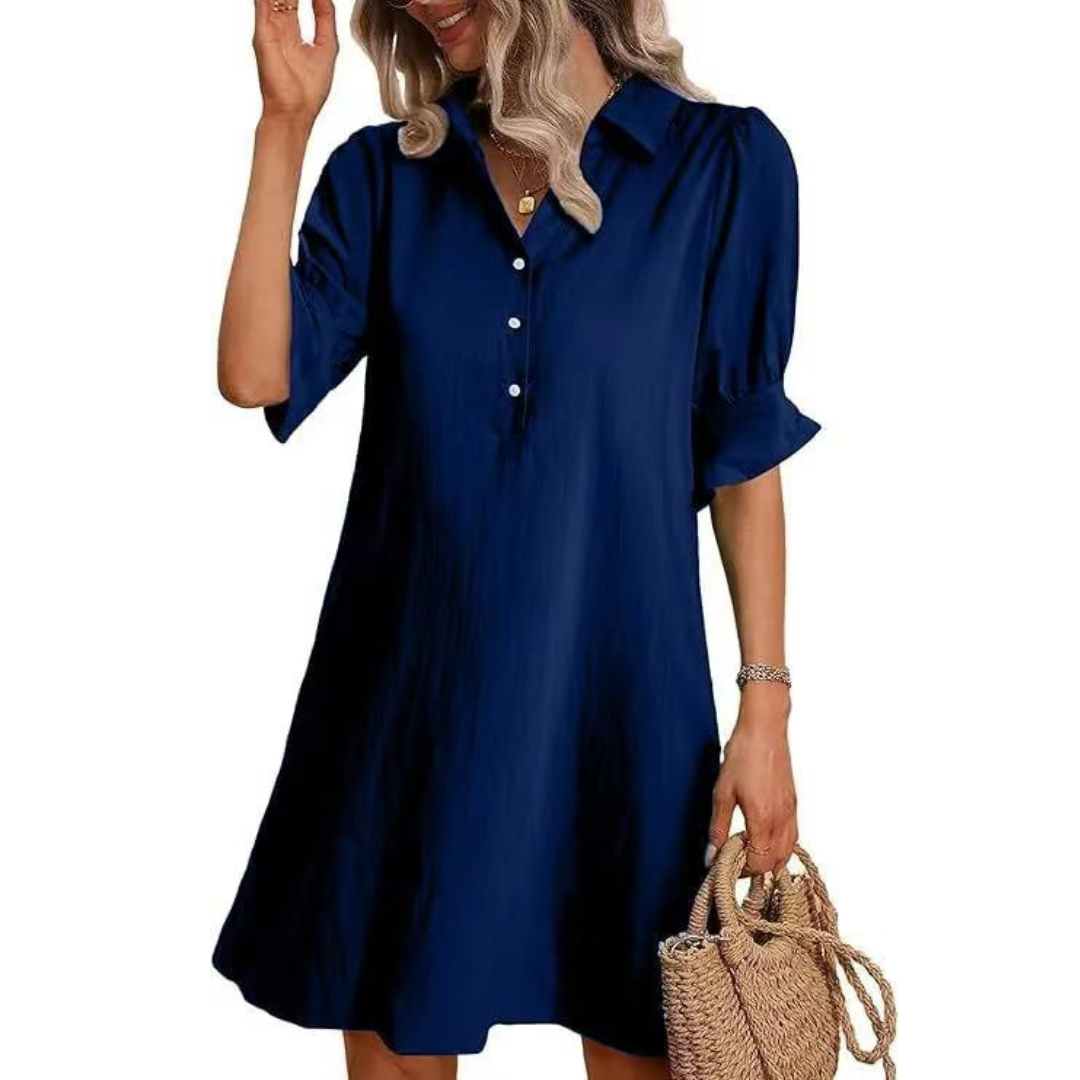 Briar | Women's Midi Dress with Side Slit and Fitted Design