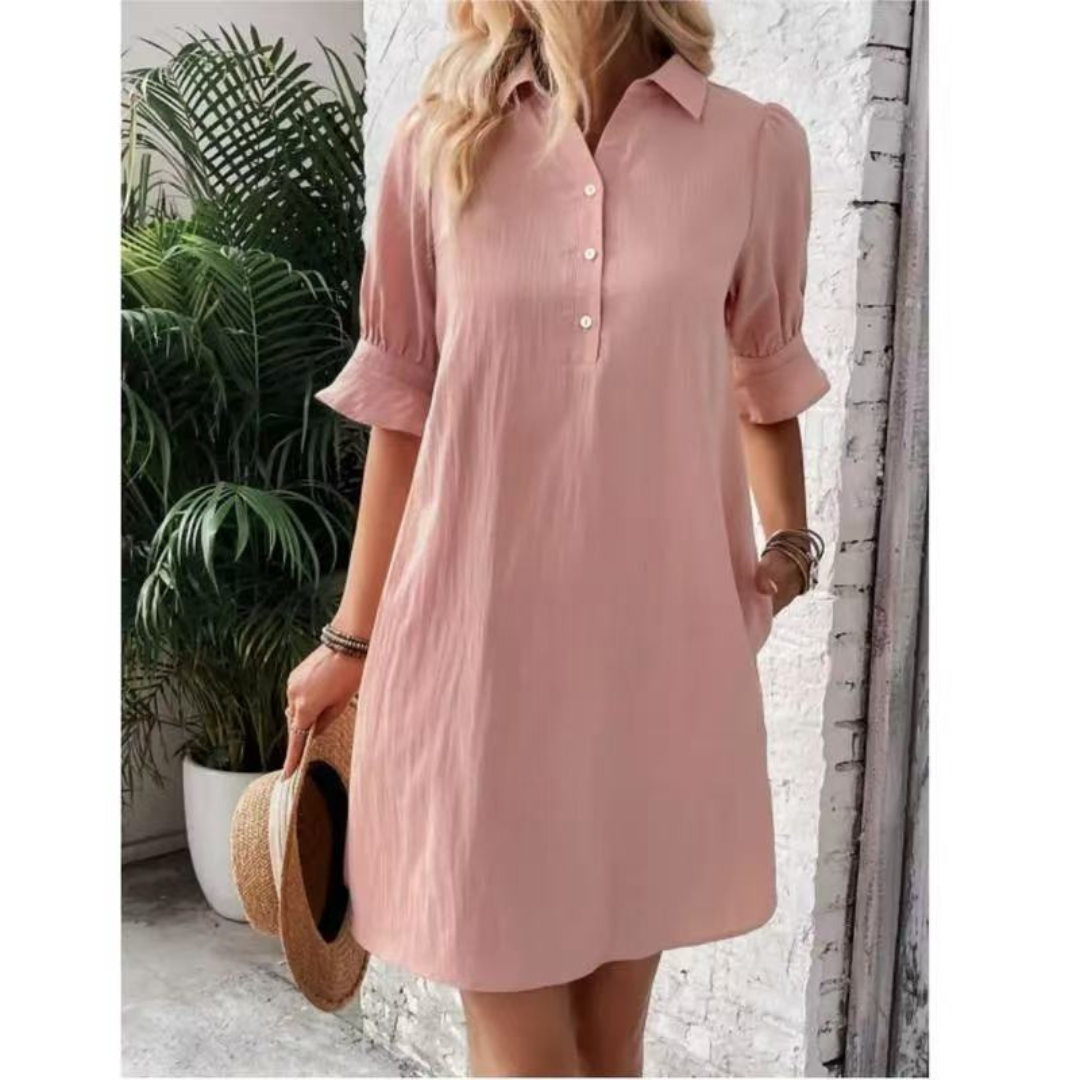 Briar | Women's Midi Dress with Side Slit and Fitted Design