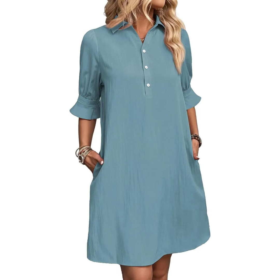Briar | Women's Midi Dress with Side Slit and Fitted Design