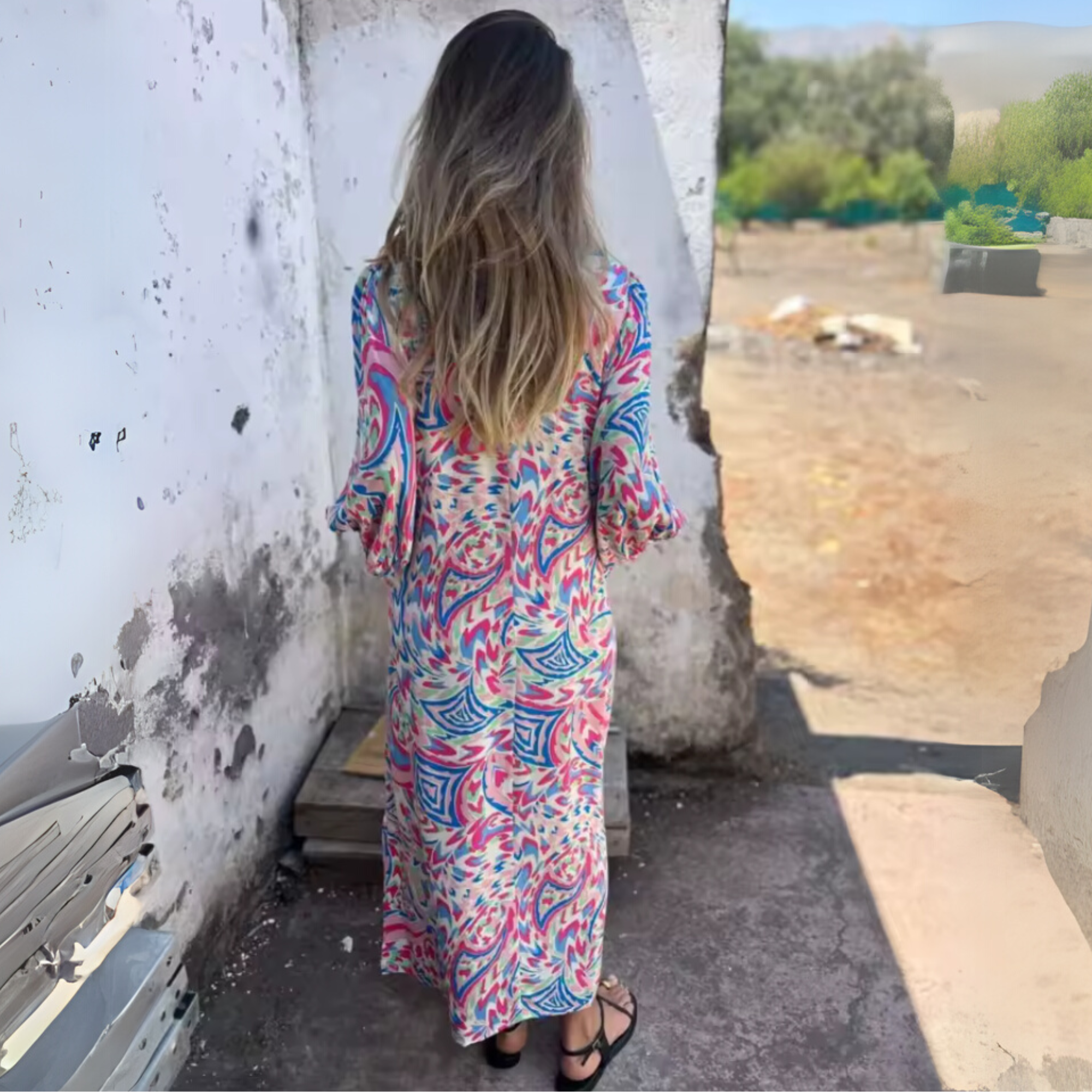 Felicity | Women's Spring Dress with Flowing Design and Lightweight Fabric