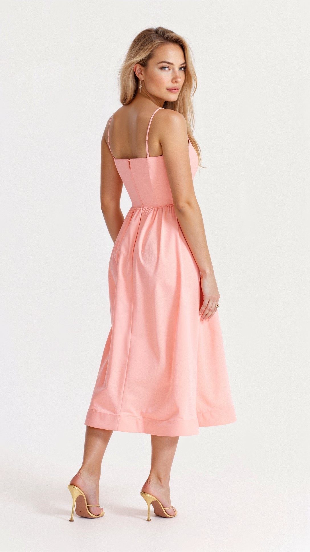 Genevieve | Elegant A-Line Midi Dress in Ascot Style for Special Events