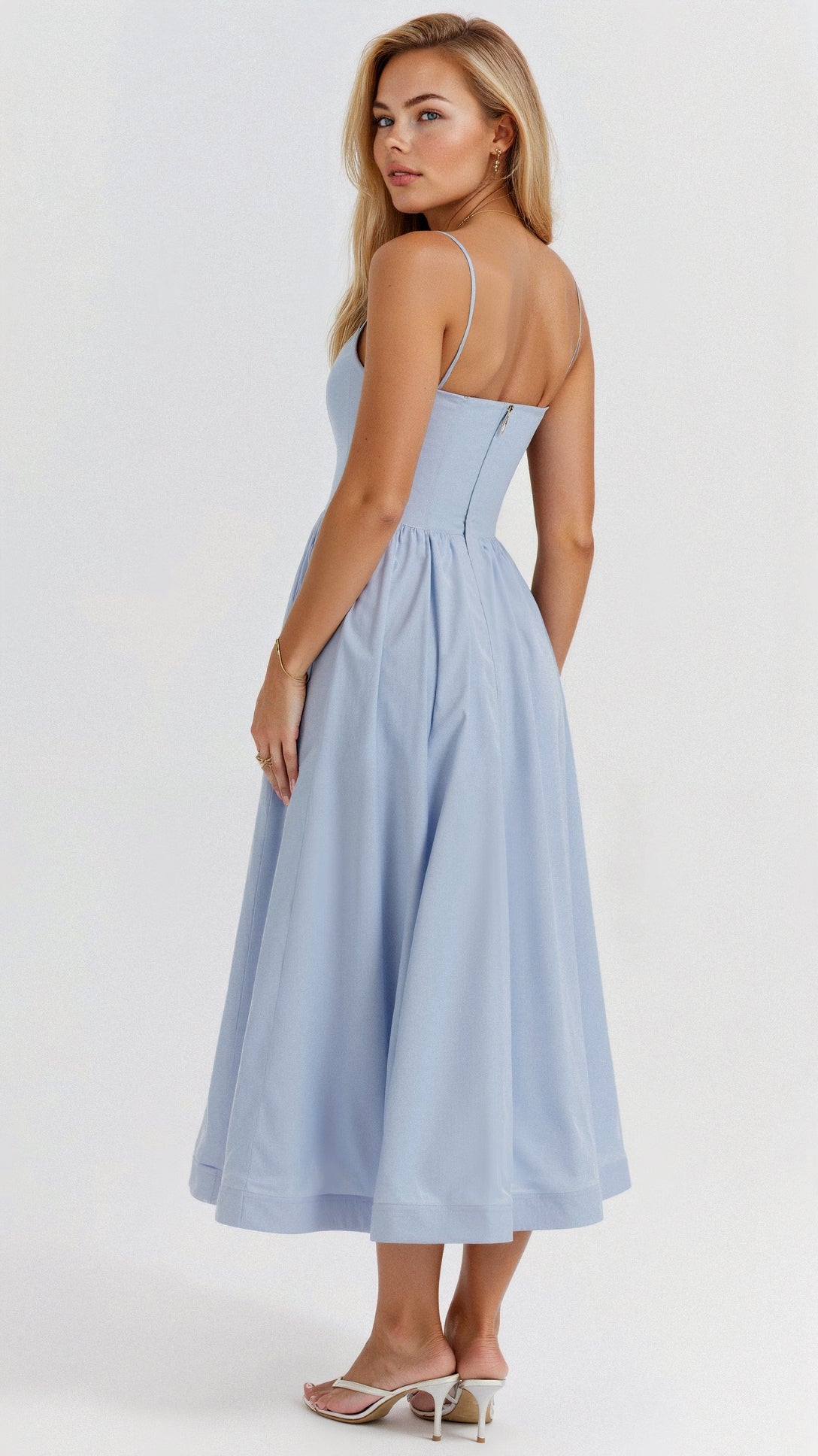 Genevieve | Elegant A-Line Midi Dress in Ascot Style for Special Events