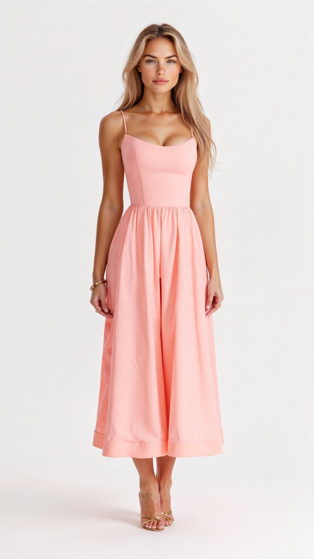 Genevieve | Elegant A-Line Midi Dress in Ascot Style for Special Events