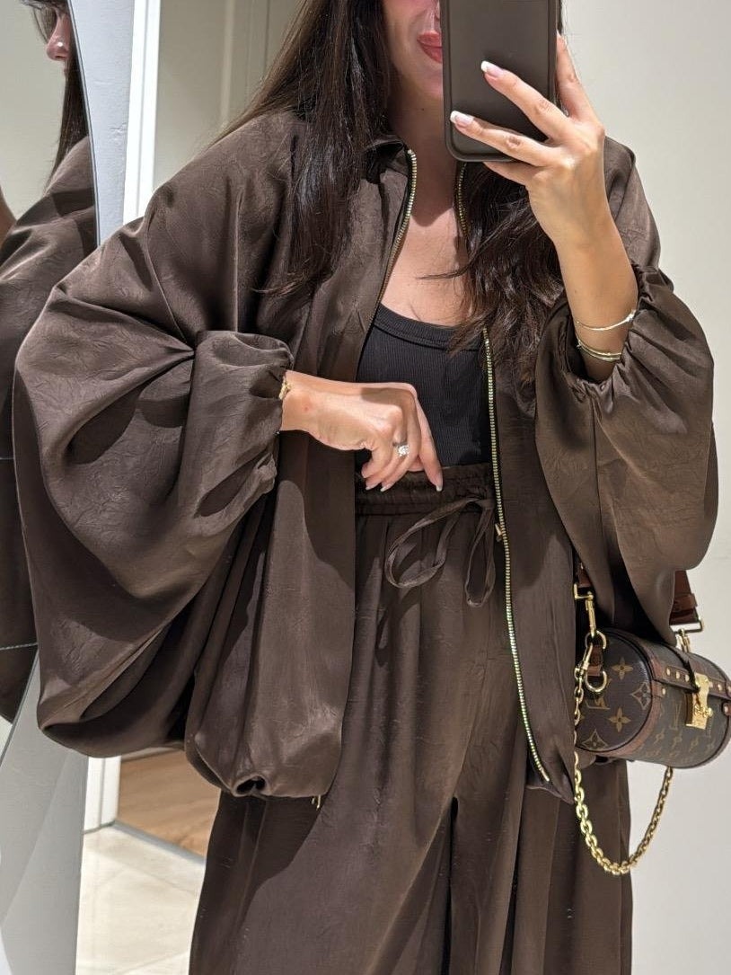 Bianca | Women's Casual Two-Piece Suit with Jacket and Drawstring Trousers
