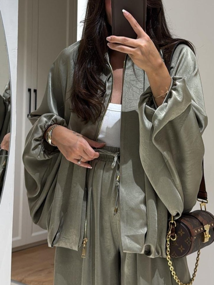 Bianca | Women's Casual Two-Piece Suit with Jacket and Drawstring Trousers