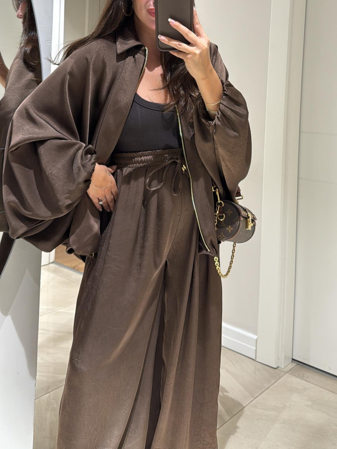 Bianca | Women's Casual Two-Piece Suit with Jacket and Drawstring Trousers