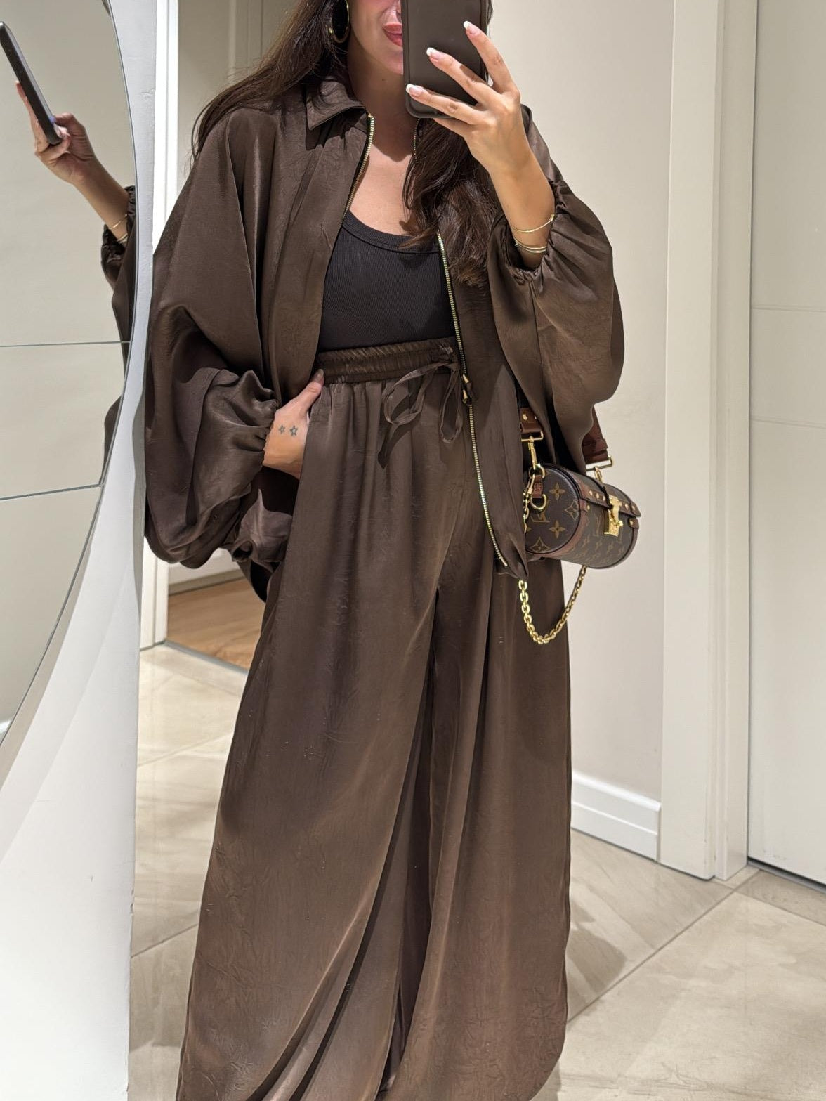 Bianca | Women's Casual Two-Piece Suit with Jacket and Drawstring Trousers