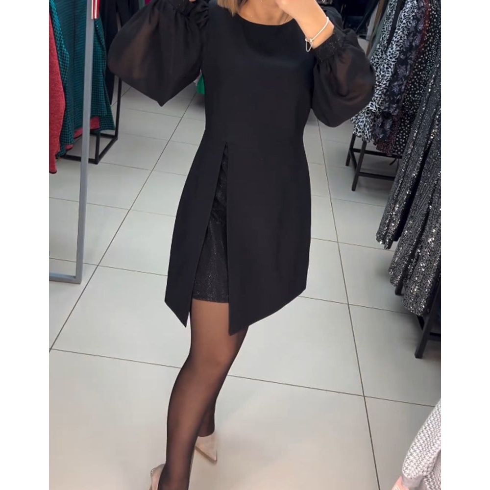 Imogen | Women's Classic Midi Dress with Side Slit and Versatile Design