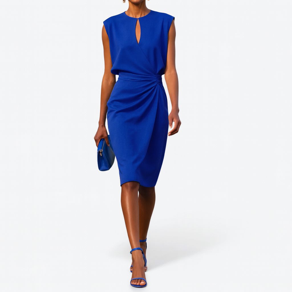 Brynn | Women's Midi Dress with Side Slit and Fitted Design
