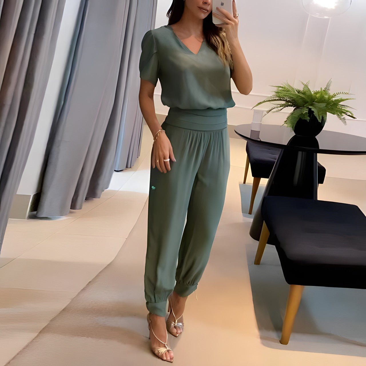 Genevieve | Women's Two-Piece Set with Coordinating Top and Bottom