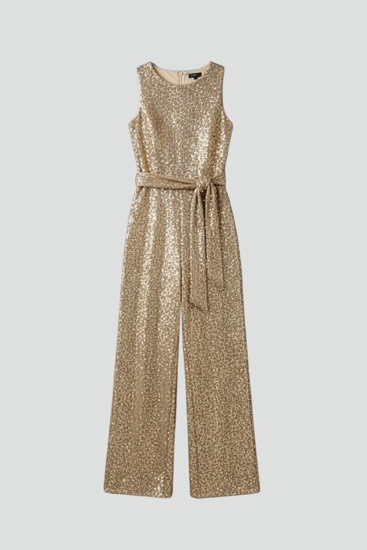 Amara | Women's Sequin Wide Leg Jumpsuit