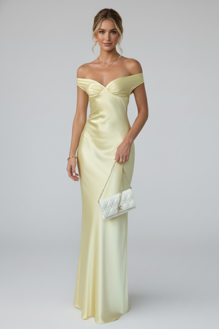 Anastacia | Women's Off Shoulder Fitted Maxi Dress