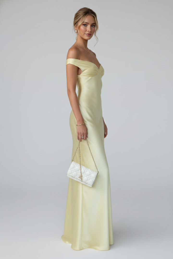 Anastacia | Women's Off Shoulder Fitted Maxi Dress