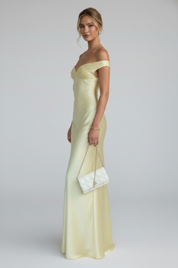 Anastacia | Women's Off Shoulder Fitted Maxi Dress