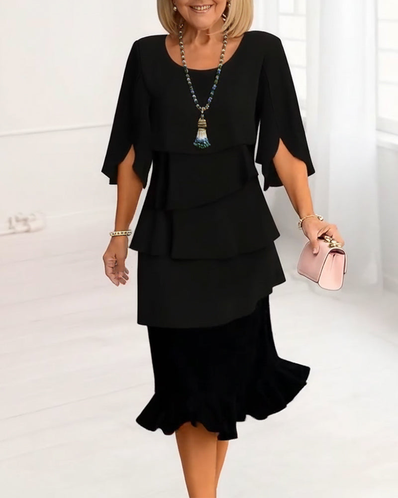 Annabelle | Women's Ruffle Tiered Midi Dress