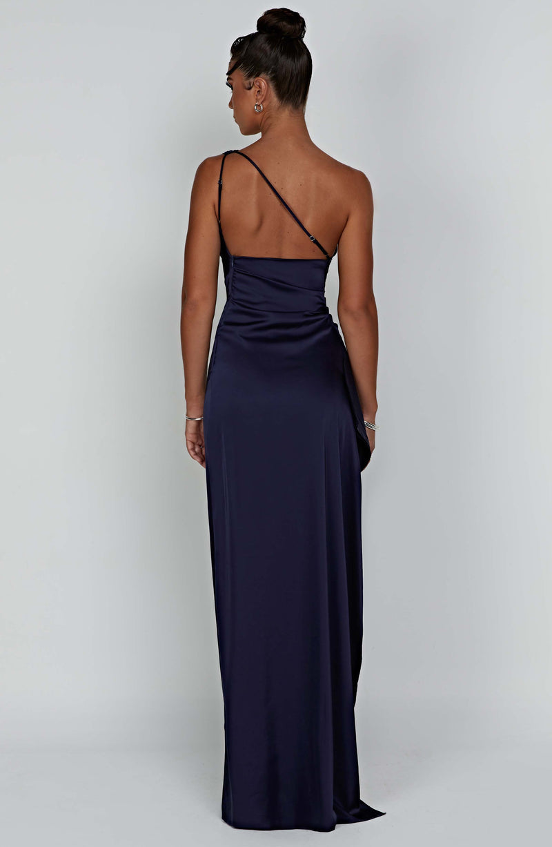 Ainsley | Women's Bodycon Dress with One Shoulder Design and Satin Finish