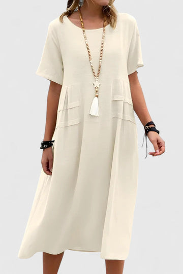 Bellara | Women's Midi Dress with Side Slit and Fitted Design