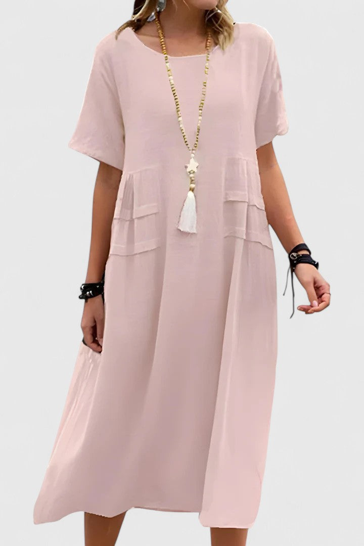 Bellara | Women's Midi Dress with Side Slit and Fitted Design