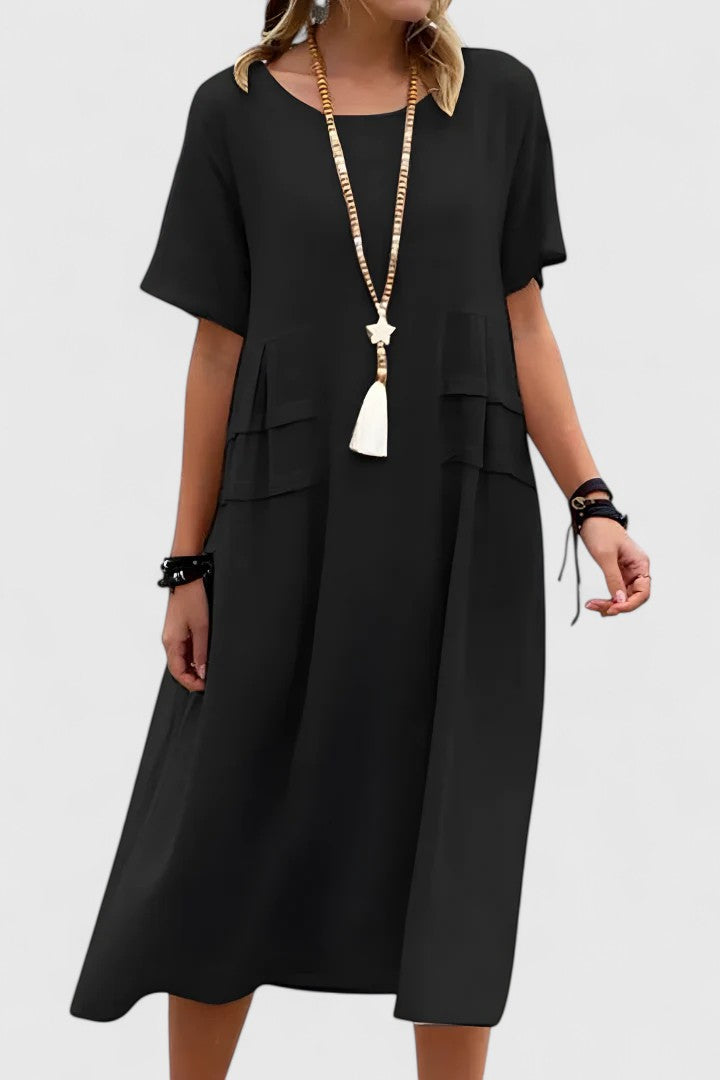 Bellara | Women's Midi Dress with Side Slit and Fitted Design
