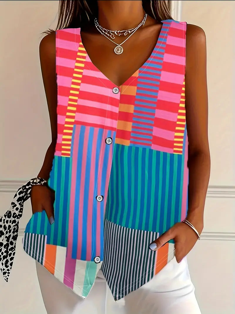 Elodie | Patterned Blouse with Lightweight Fabric