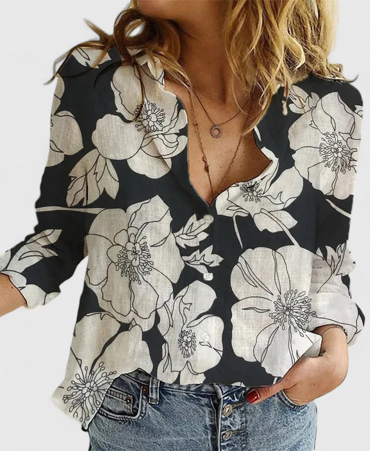 Cecilia | Button Down Shirt with Lapel Collar