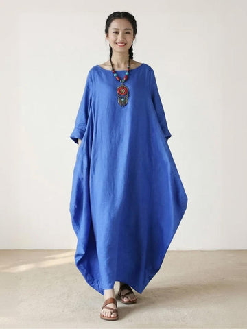 Arden | Women's Oversized Boho Maxi Dress with 3/4 Sleeves