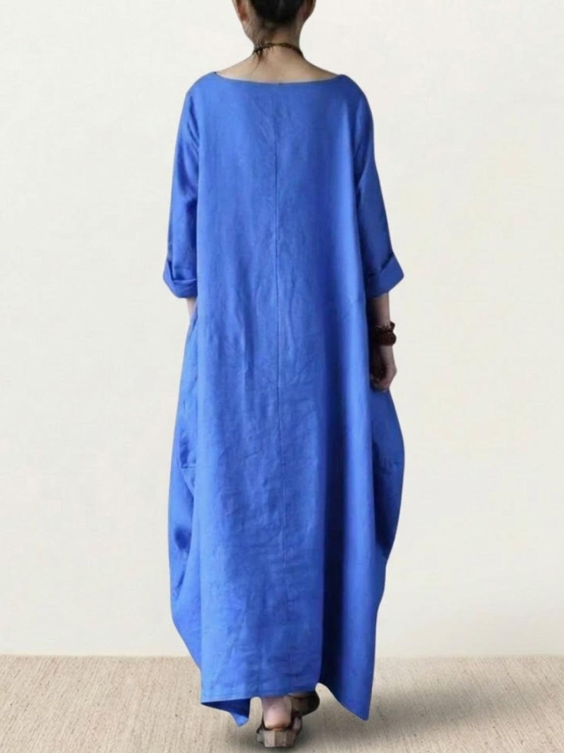 Arden | Women's Oversized Boho Maxi Dress with 3/4 Sleeves
