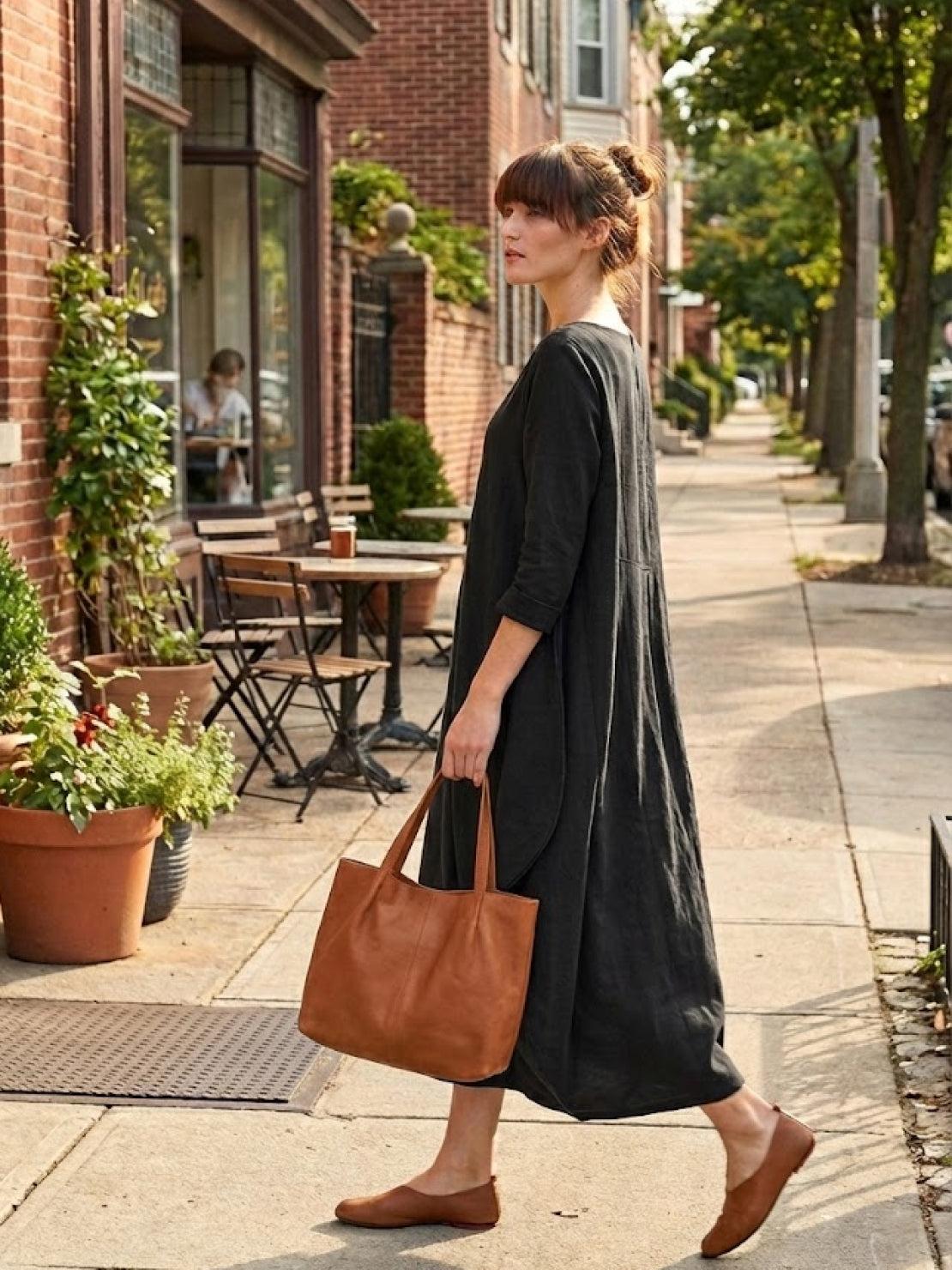 Arden | Women's Oversized Boho Maxi Dress with 3/4 Sleeves