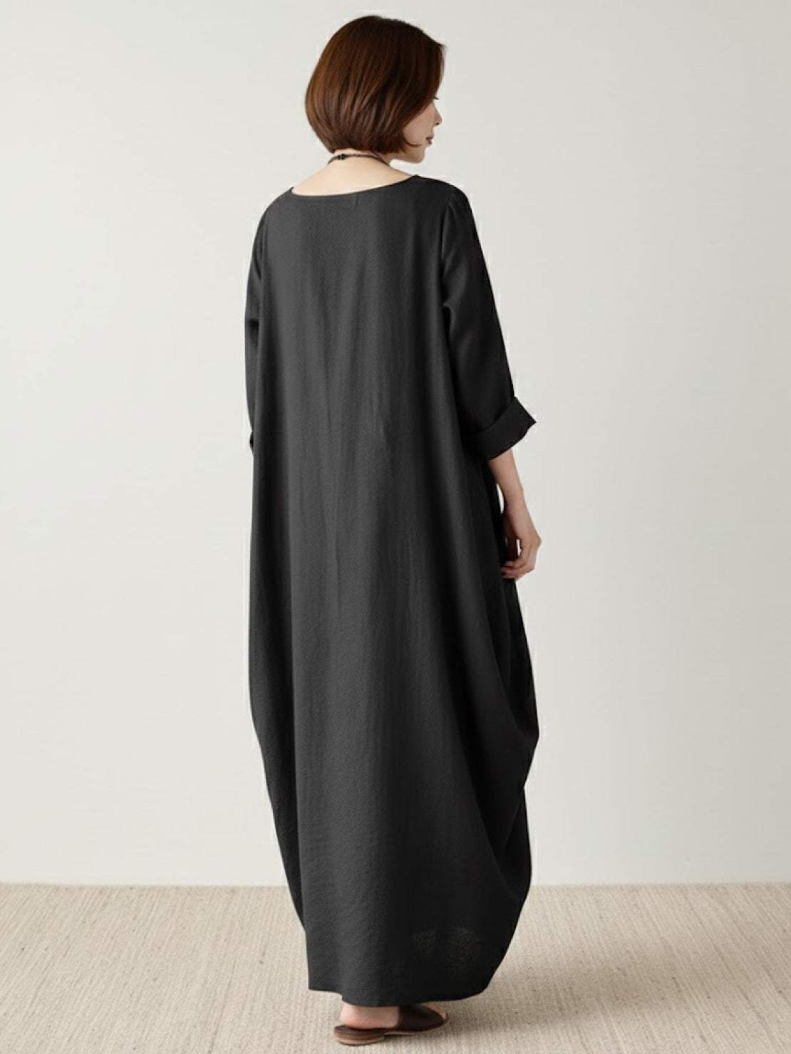 Arden | Women's Oversized Boho Maxi Dress with 3/4 Sleeves