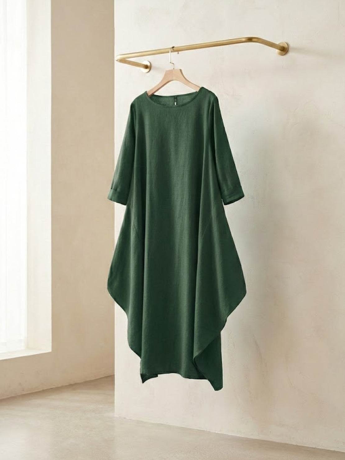 Arden | Women's Oversized Boho Maxi Dress with 3/4 Sleeves