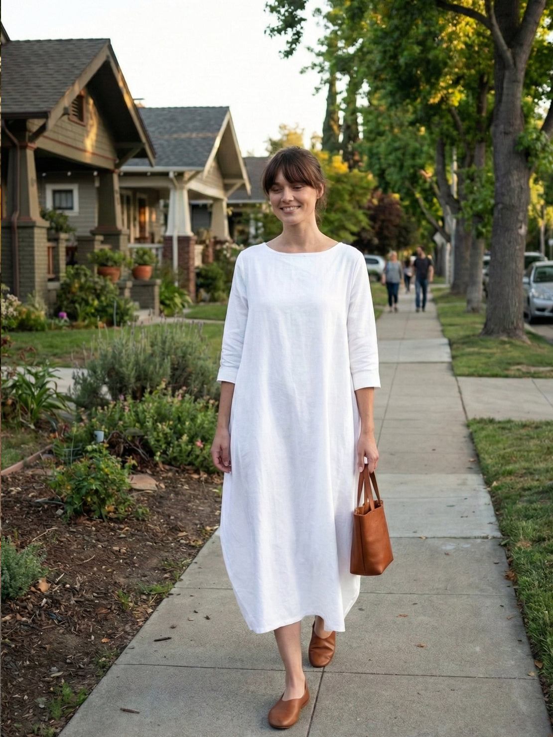 Arden | Women's Oversized Boho Maxi Dress with 3/4 Sleeves