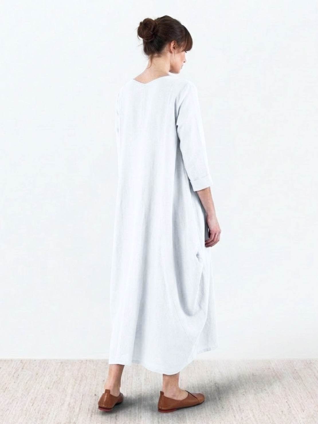 Arden | Women's Oversized Boho Maxi Dress with 3/4 Sleeves