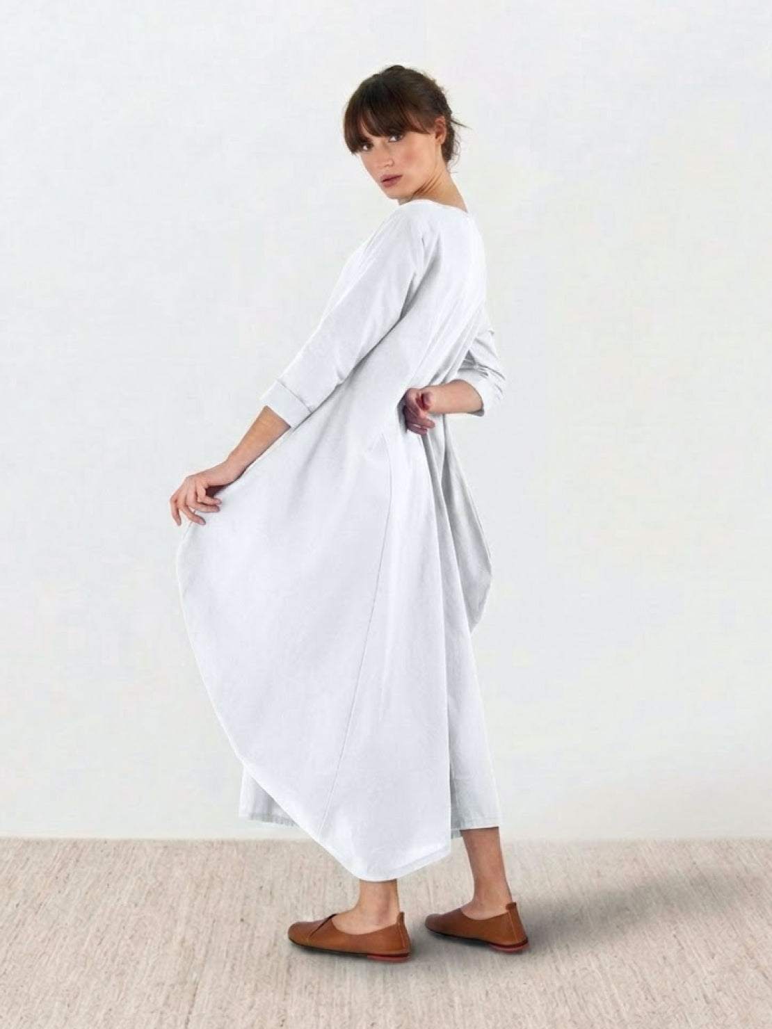 Arden | Women's Oversized Boho Maxi Dress with 3/4 Sleeves