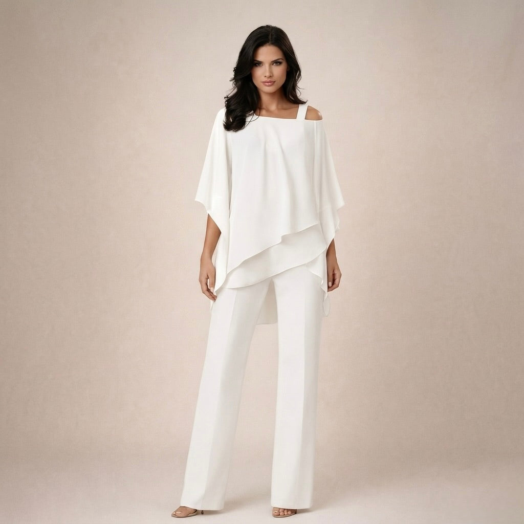 Celeste | Women's Off Shoulder Top Wide Leg Pants Set