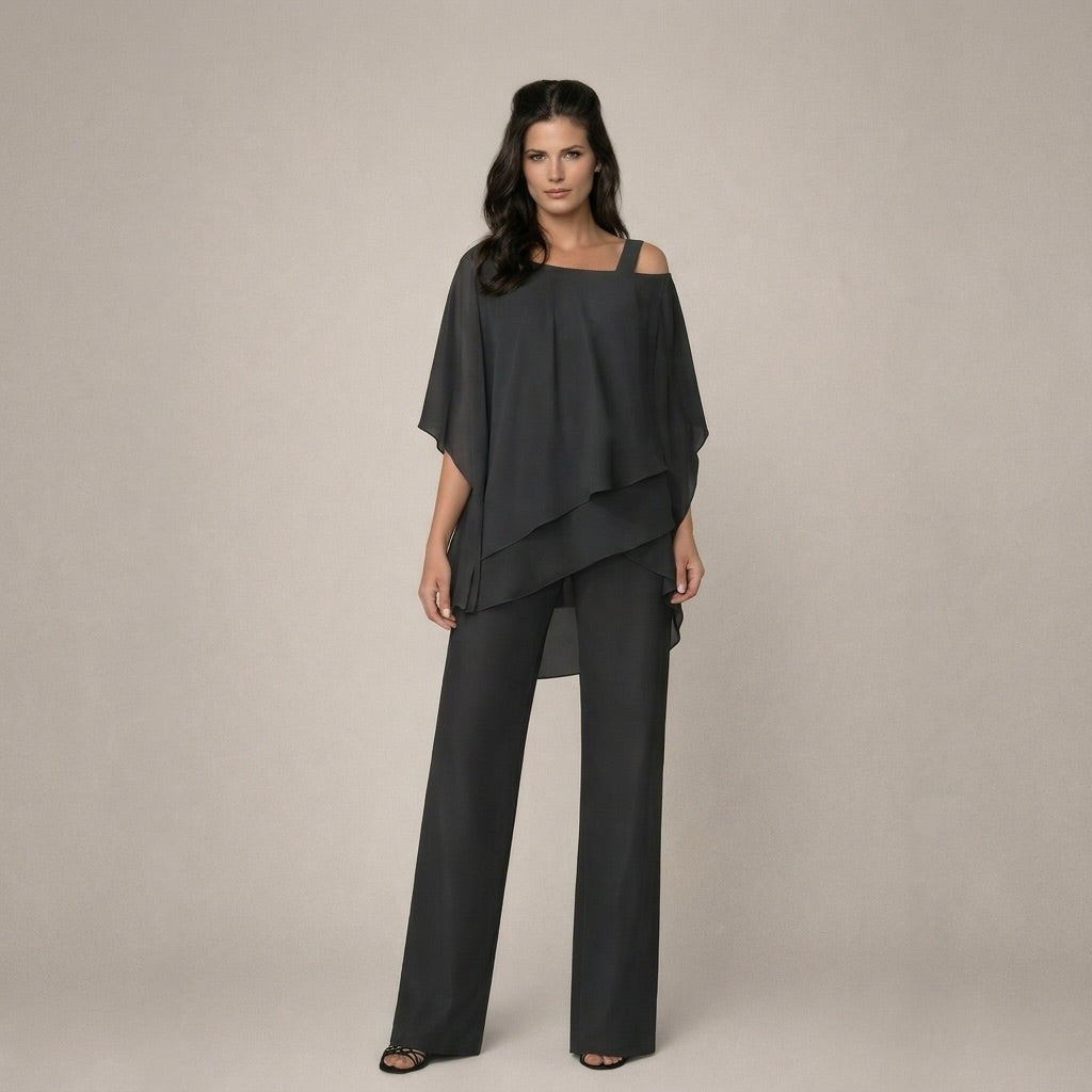 Celeste | Women's Off Shoulder Top Wide Leg Pants Set
