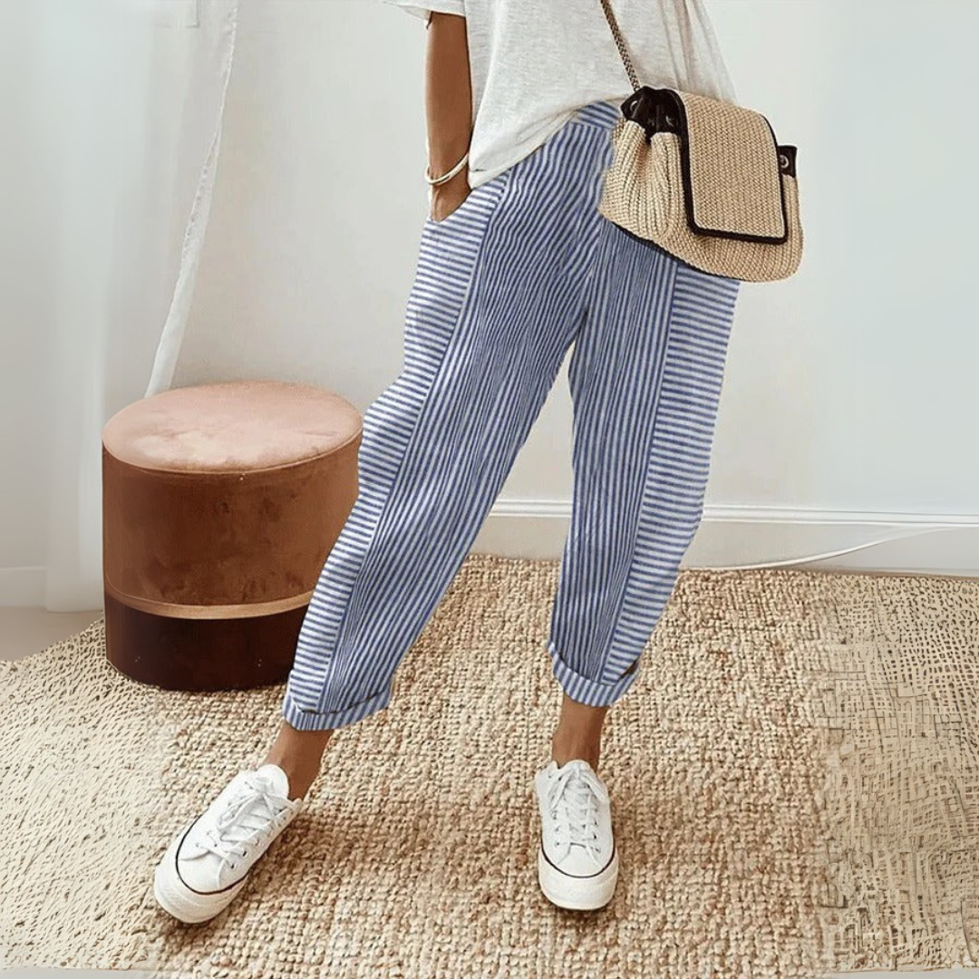 Clementina | Women's Striped Wide Leg Pants