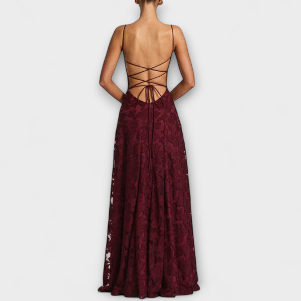 Arabella | Elegant Floral Lace Maxi Dress for Special Events
