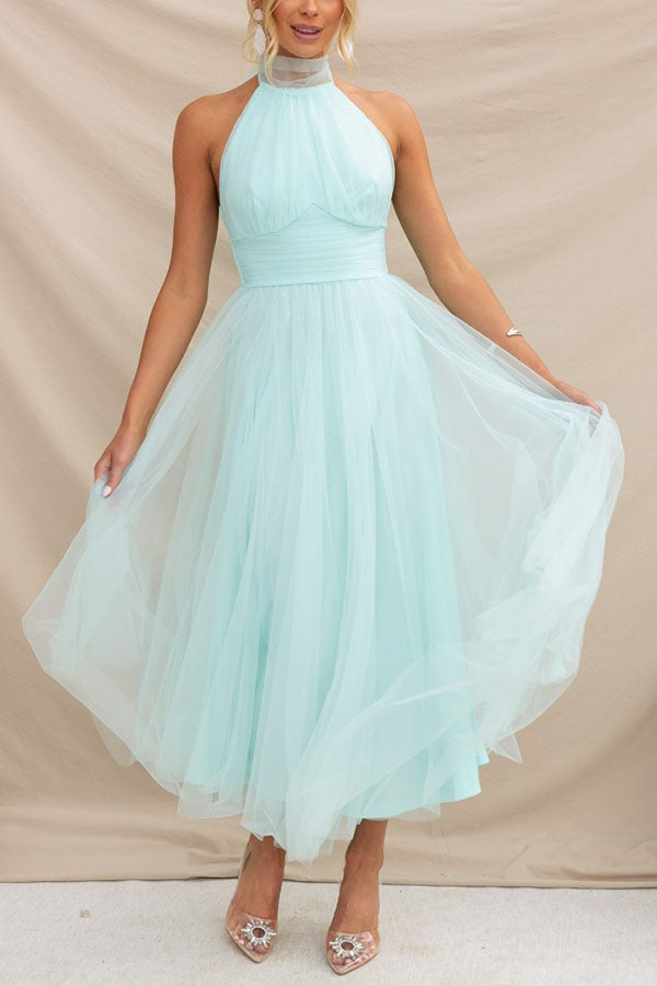 Bennett | Women's Tulle Dress with A-Line Silhouette and Sleeveless Design