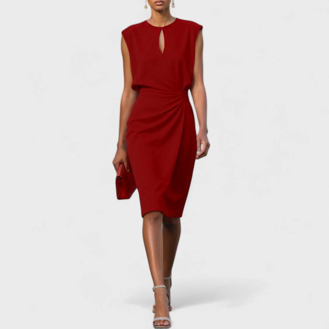 Brynn | Women's Midi Dress with Side Slit and Fitted Design