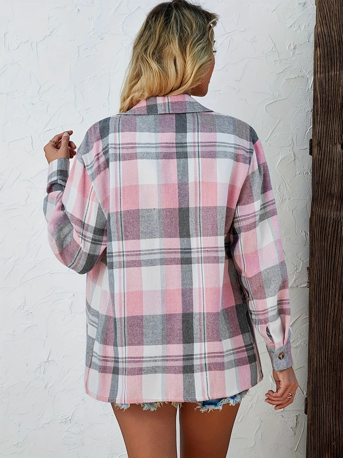 Harper | Women's Oversized Plaid Flannel Button-Down Shirt