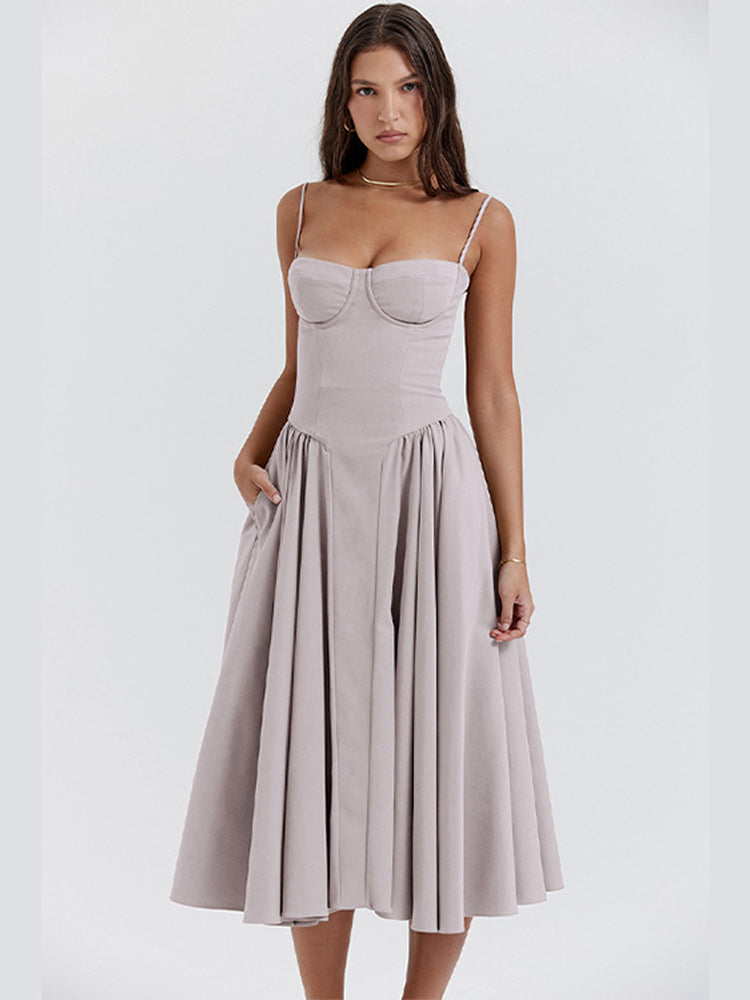 Alara | Women's Evening Dress with A-Line Silhouette and Sleeveless Design