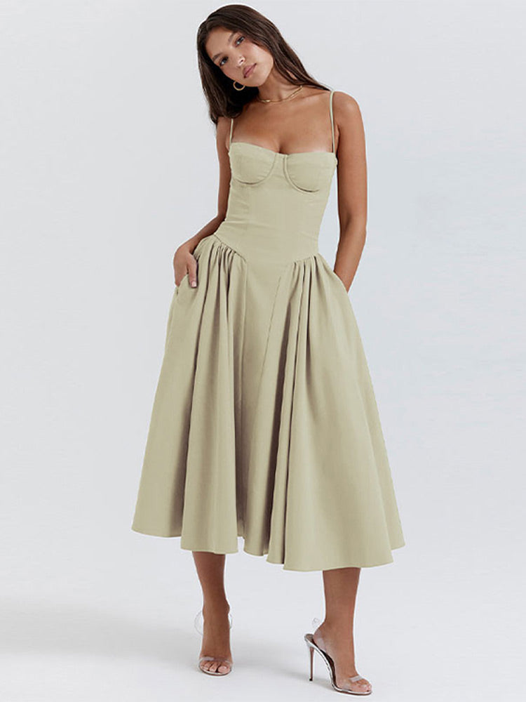 Alara | Women's Evening Dress with A-Line Silhouette and Sleeveless Design