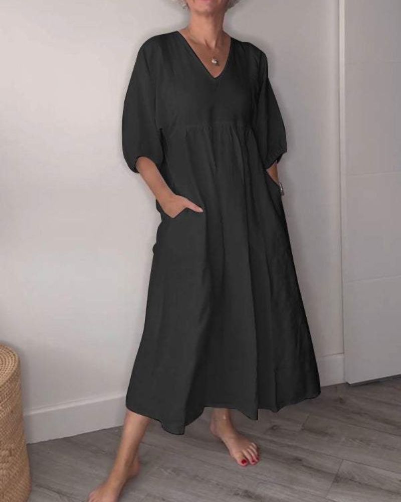 Emery | Elegant Maxi Dress with V-Neck